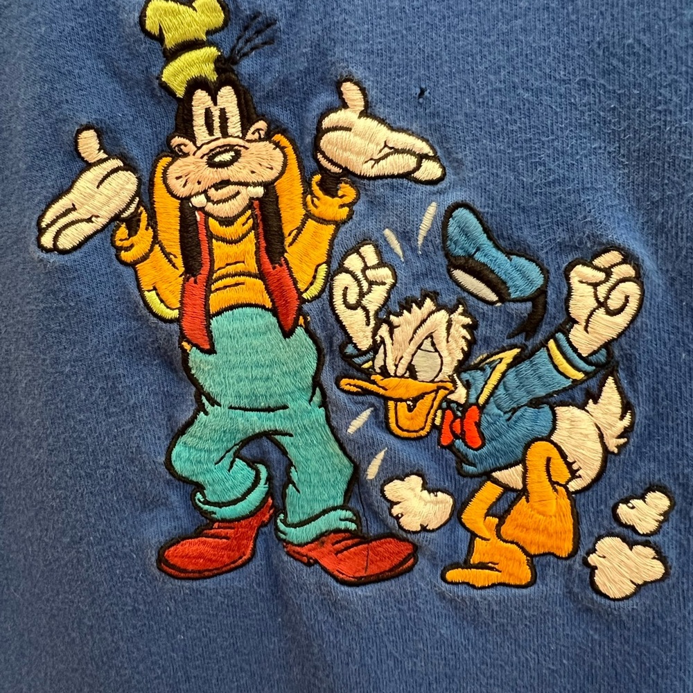 Vintage Disney MICKEY INC Goofy & Donald Graphic T-Shirt – Blue 100% Cotton - Picture 5 of 7
